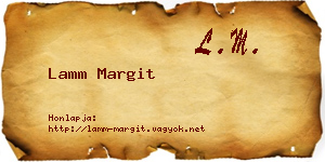 Lamm Margit névjegykártya